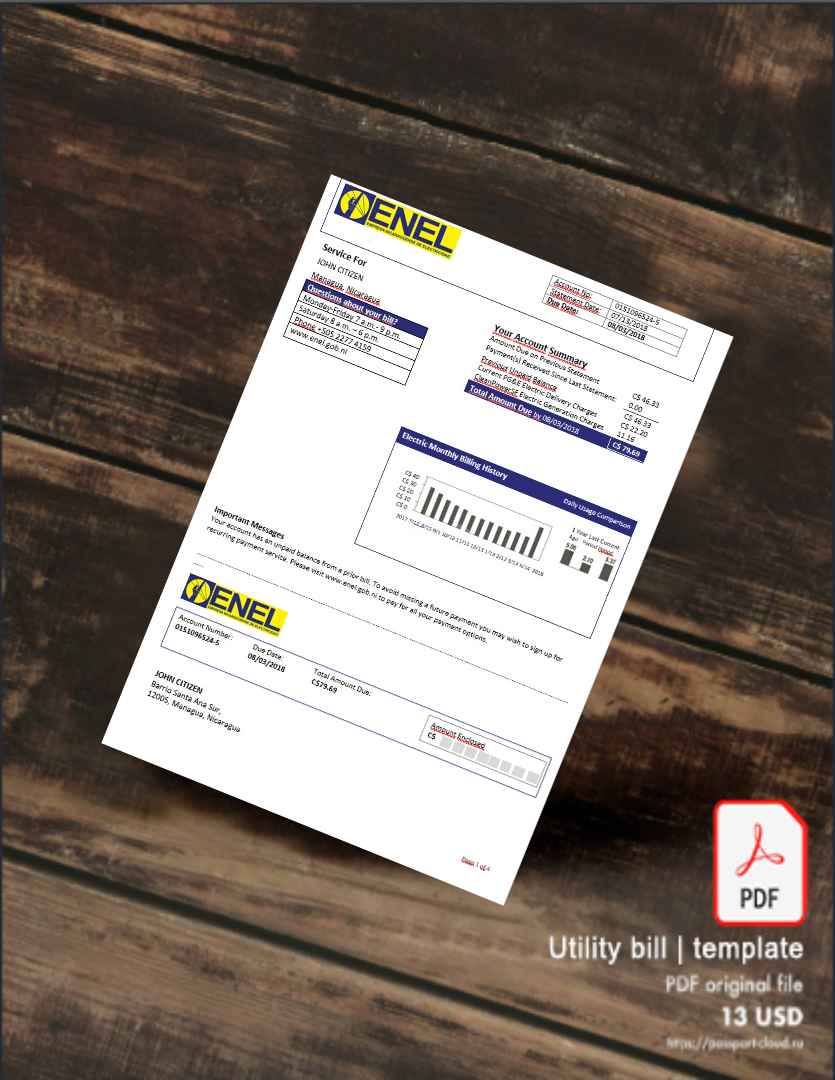 Utility bill | Albanian Power | Albania